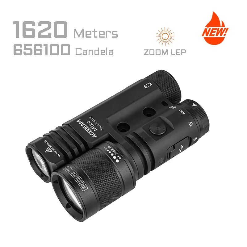 Acebeam Terminator M1 2.0 – Dual Head Zoomable LEP + LED Flashlight with Red Light **Will ship around August 16th***