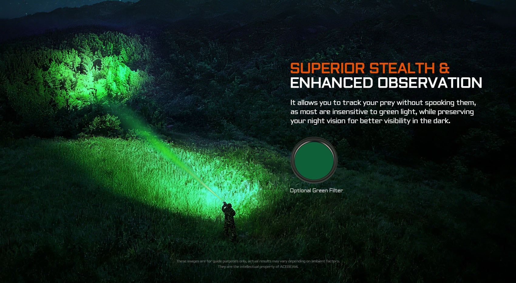 “Acebeam T29 long-range hunting flashlight – High-throw LED for outdoor and night hunting”