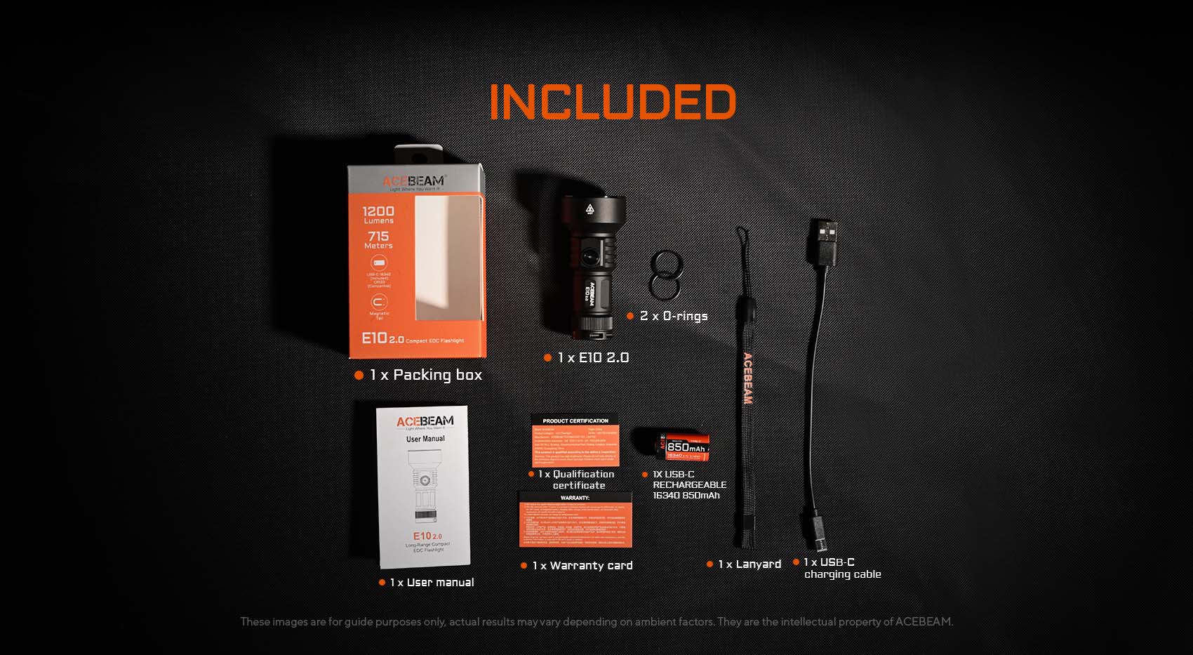 “Acebeam E10 2.0 long-range EDC flashlight – Compact high-throw LED torch”