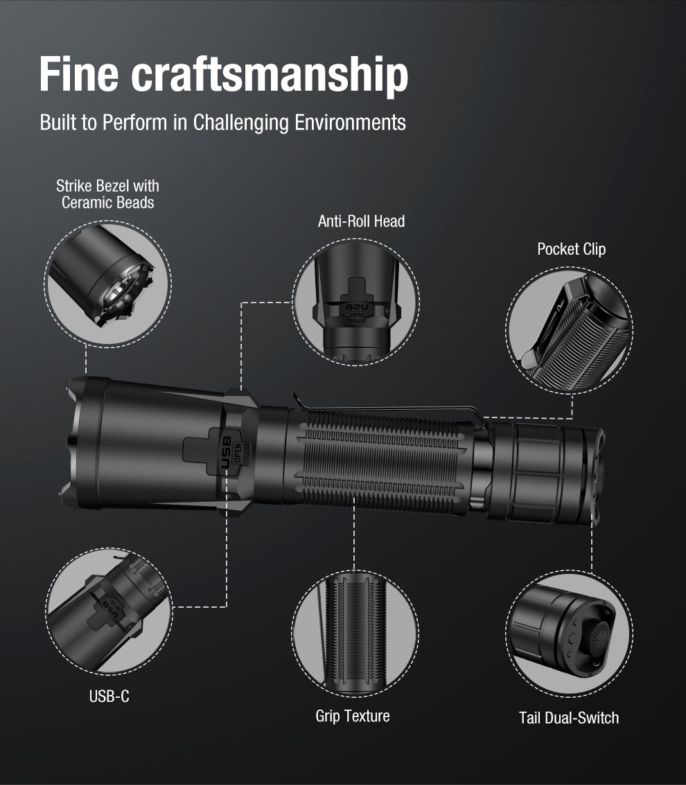 “Klarus XT11GT Pro v3.0 tactical flashlight – High-output rechargeable duty torch”