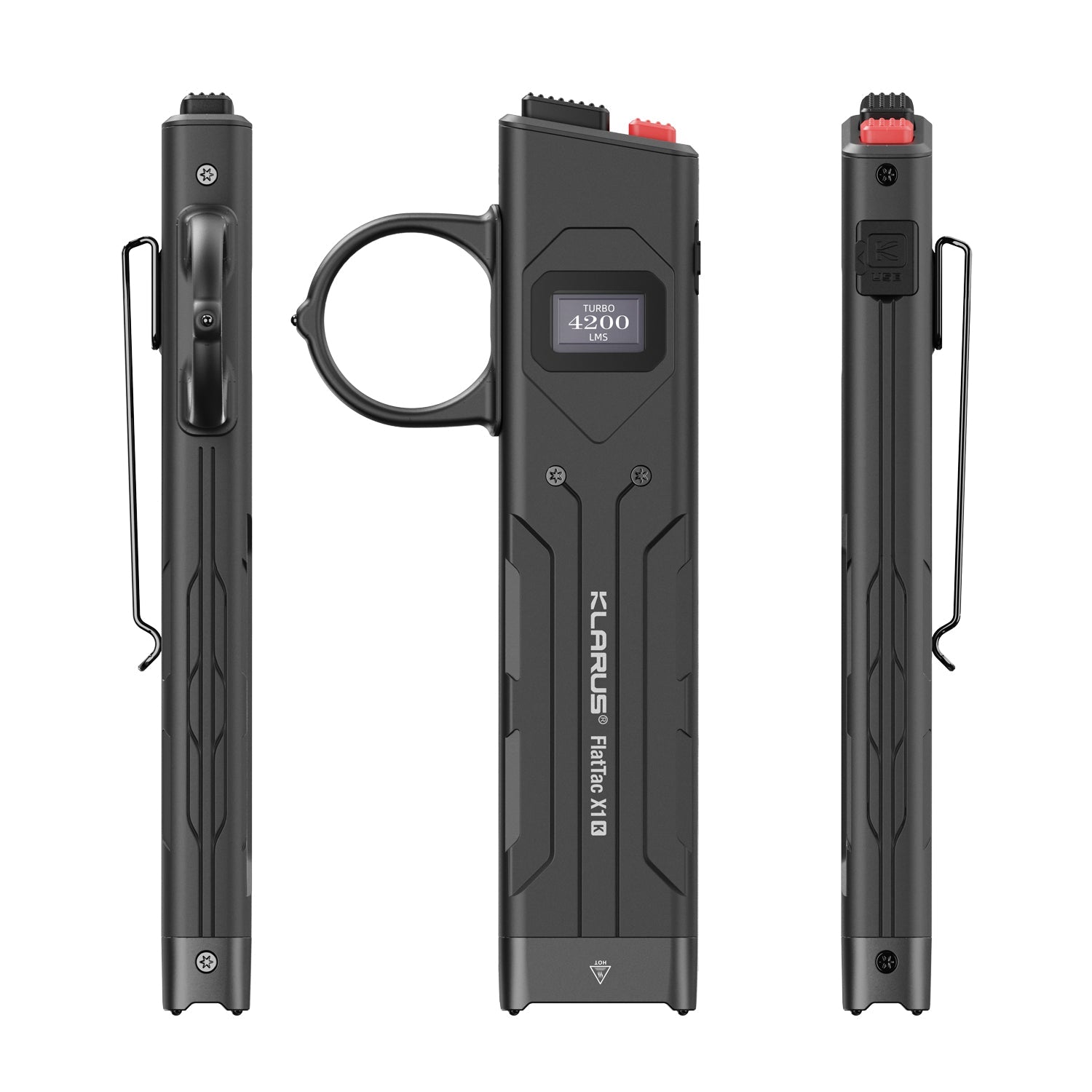 “Klarus FlatTac X1 ultra slim EDC flashlight – Compact tactical everyday carry torch”