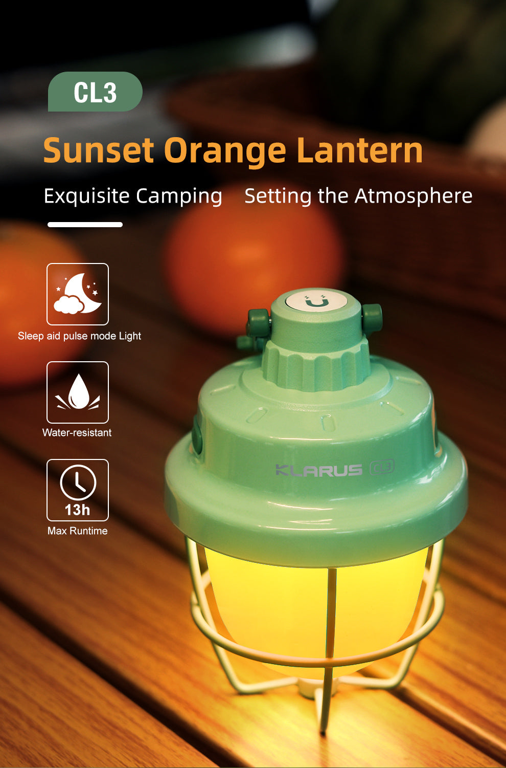 “Klarus CL3 multifunctional mini lantern – Compact rechargeable outdoor lantern with options”