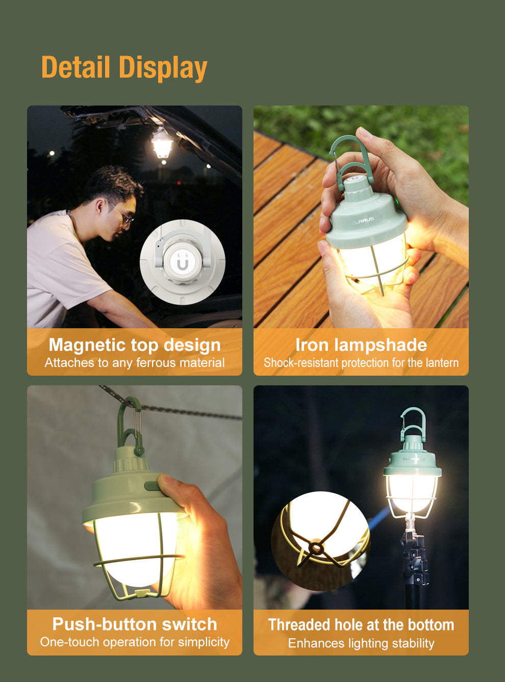 “Klarus CL3 multifunctional mini lantern – Compact rechargeable outdoor lantern with options”