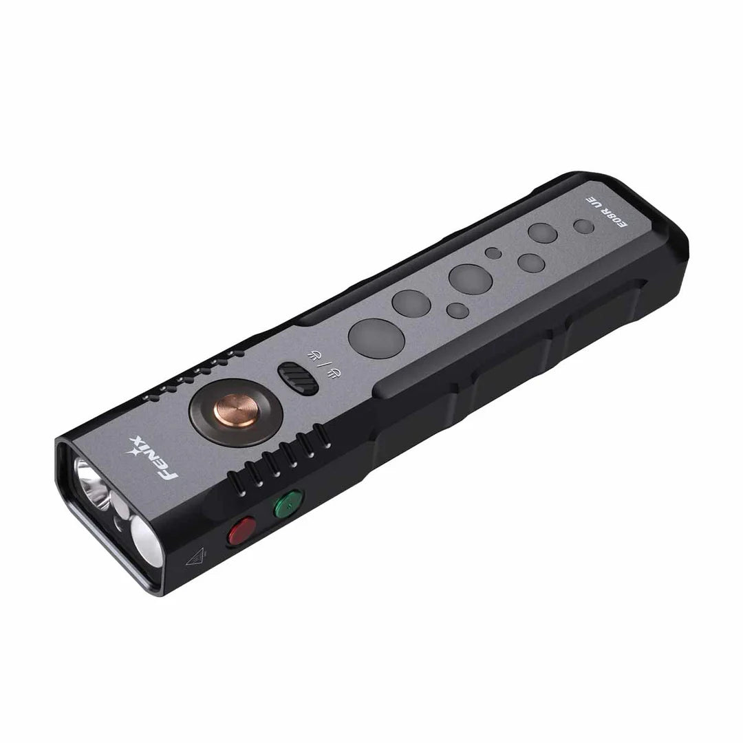Fenix E08R UE – Flat EDC Flashlight with Green Laser, Body Lights & Digital Dice - Options