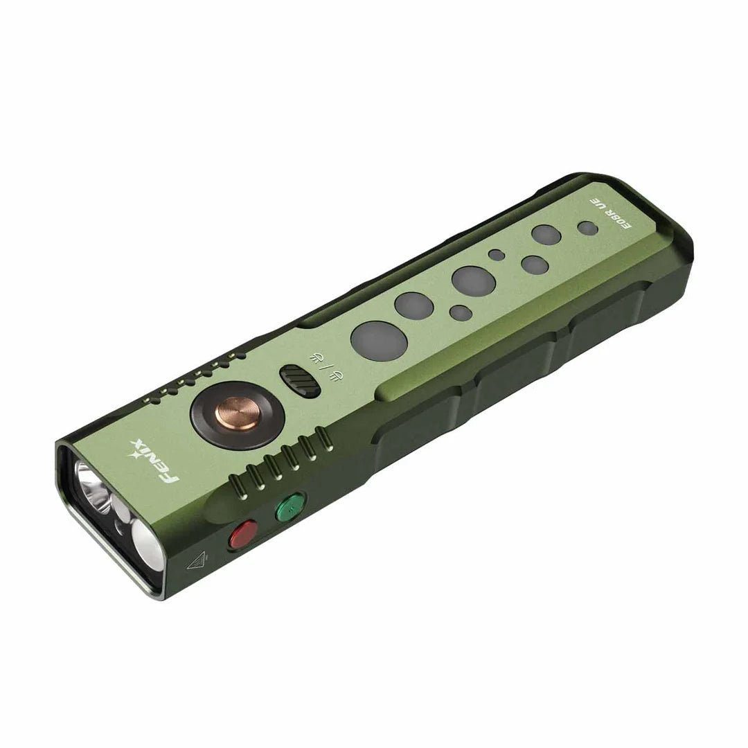 Fenix E08R UE – Flat EDC Flashlight with Green Laser, Body Lights & Digital Dice - Options