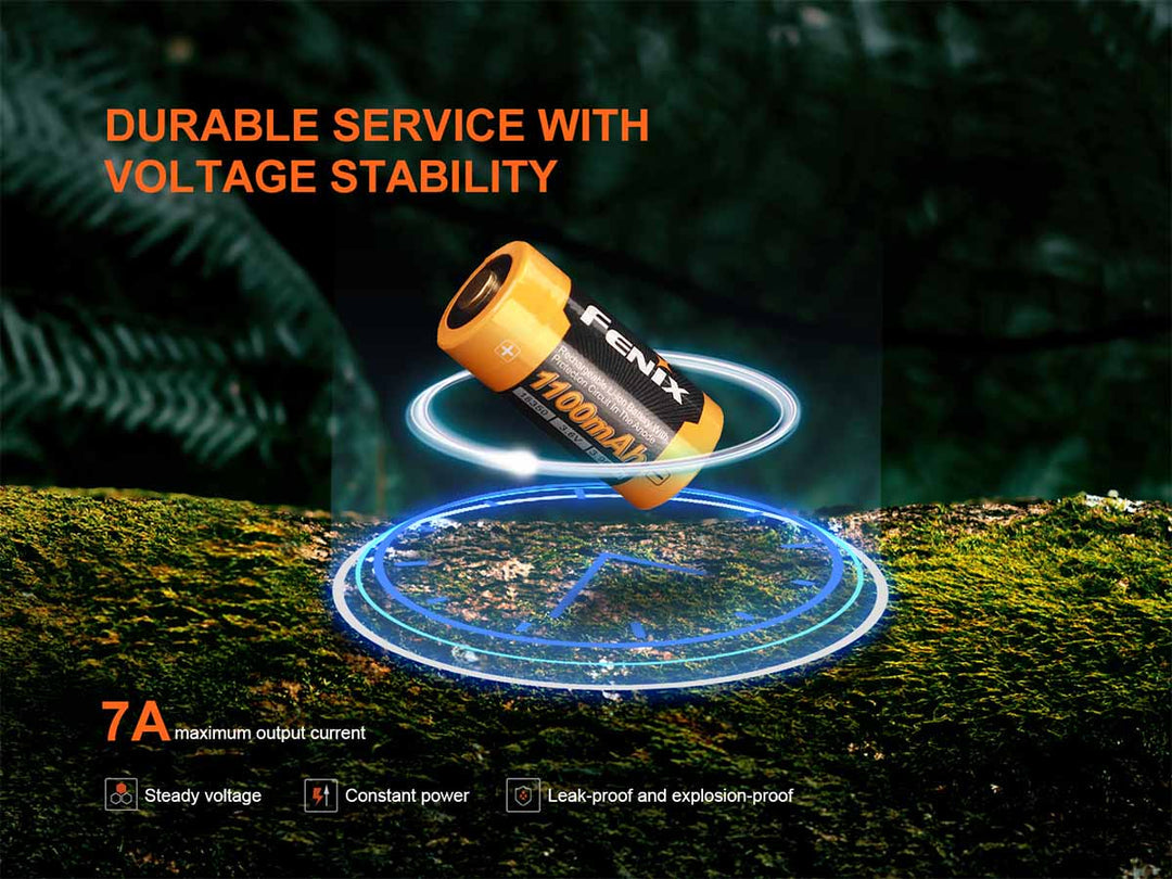 Fenix ARB-L18 1100 rechargeable 18350 Li-ion battery for flashlights
