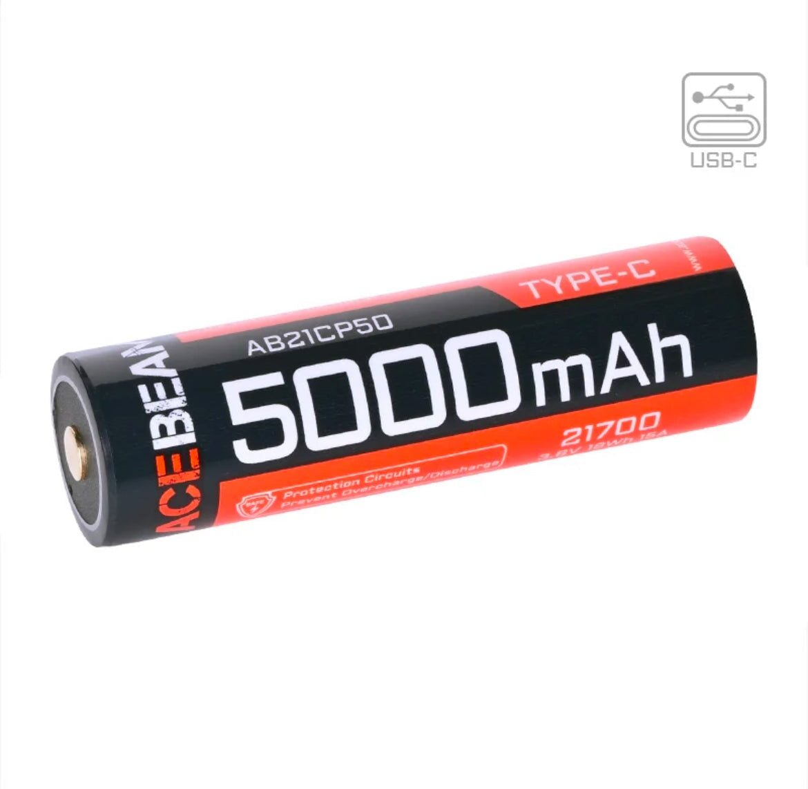Acebeam 21700 Li-ion USB-C Rechargeable Battery-50000mAh Rechargeable Batteries Acebeam