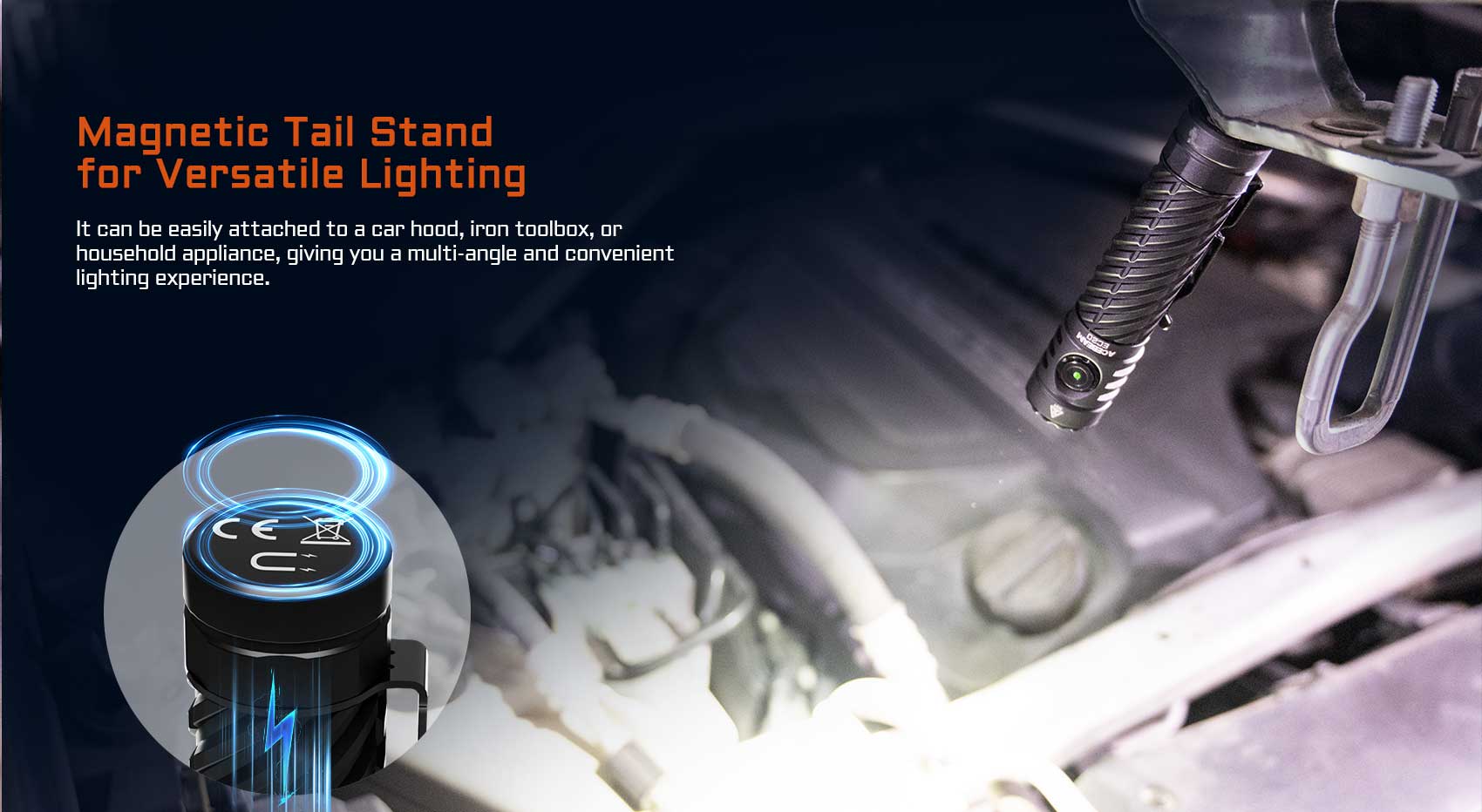Acebeam EC20 Multi-light Source EDC Flashlight - Blue ***Will ship around November 25th*** Flashlight Acebeam