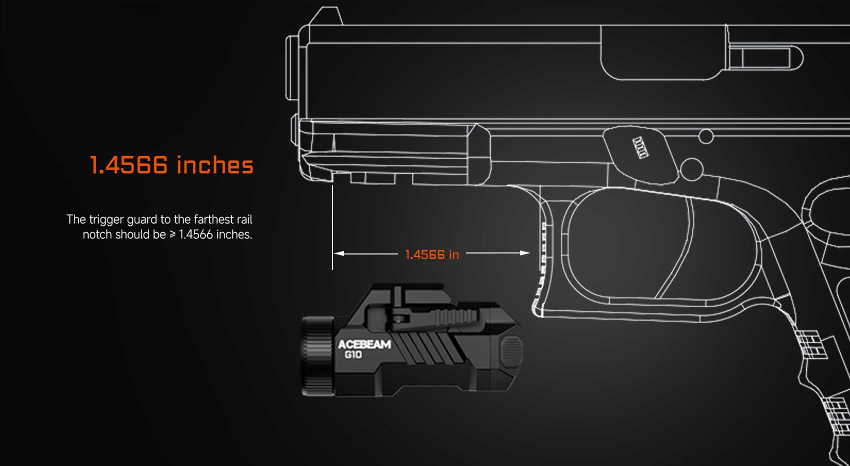 Acebeam G10 Rail Mounted Flashlight Flashlight Acebeam