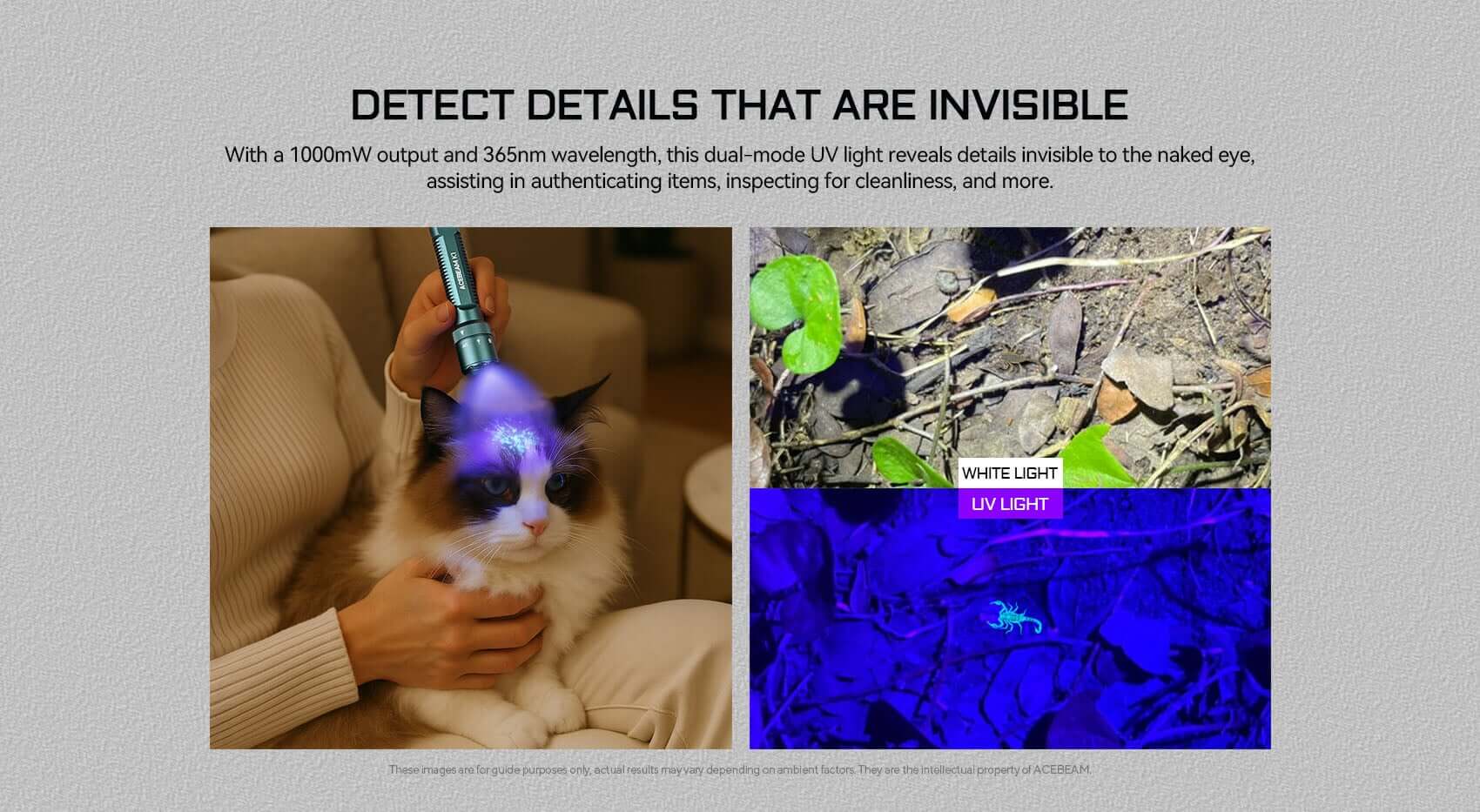 Acebeam K1 Triple-Source EDC Flashlight – White, Green & UV Beams