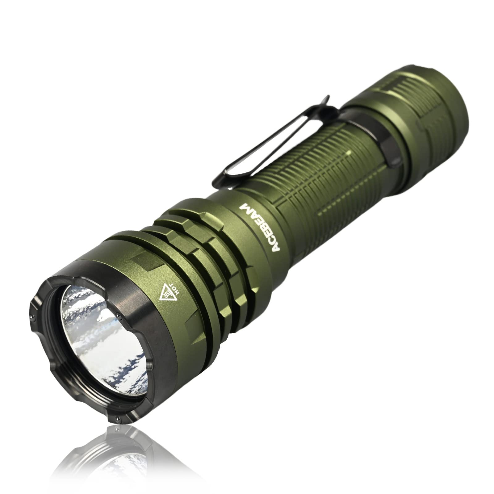 Acebeam P17 rechargeable tactical LED flashlight with 4900 lumens brightness for military, duty, and outdoor professional use