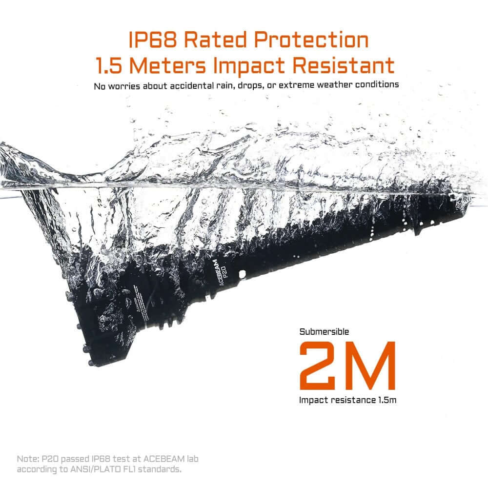 Acebeam P20 Professional Long Distance Flashlight 5500 Lumens - Options