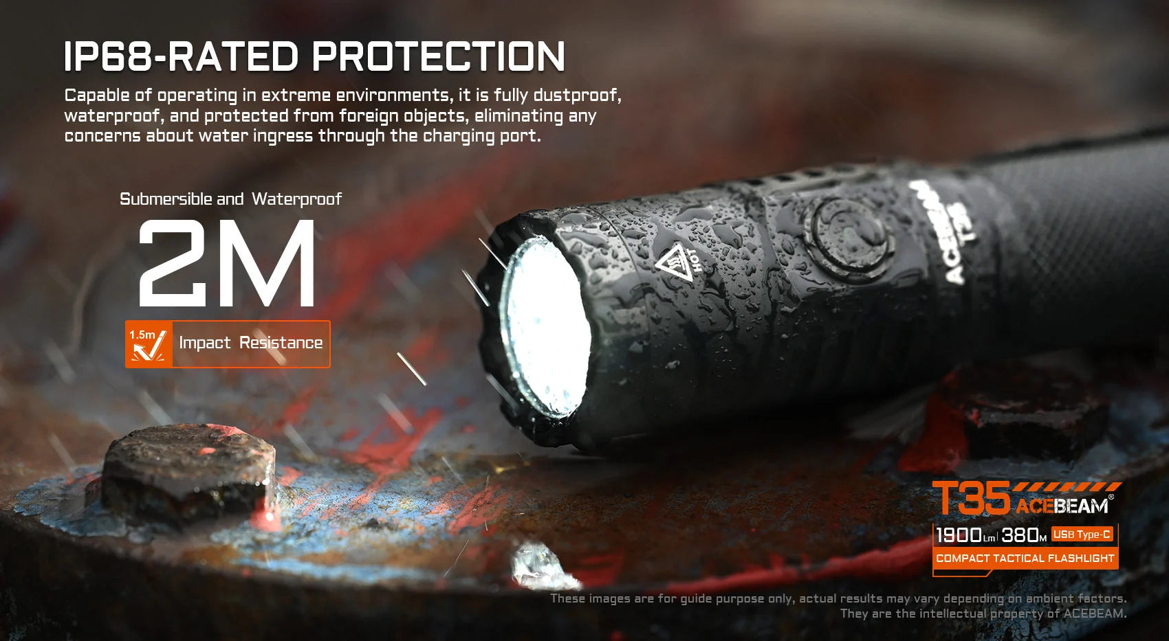 Acebeam T35 Compact Tactical Flashlight Flashlight Acebeam