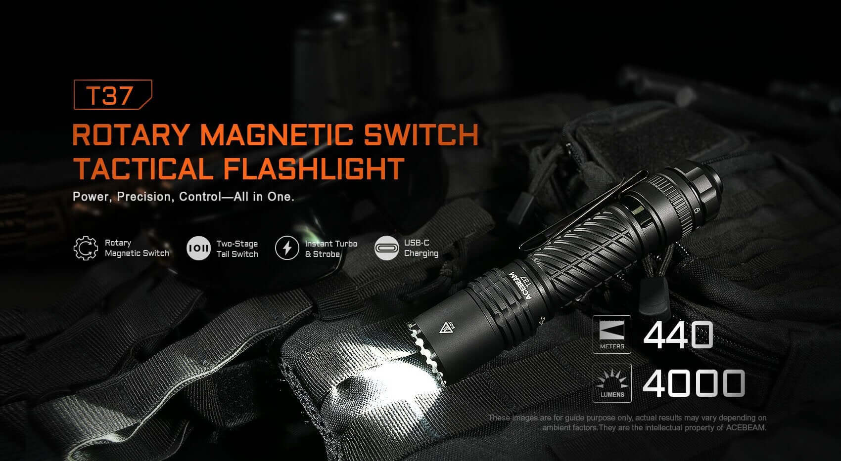 Acebeam T37 Tactical Flashlight