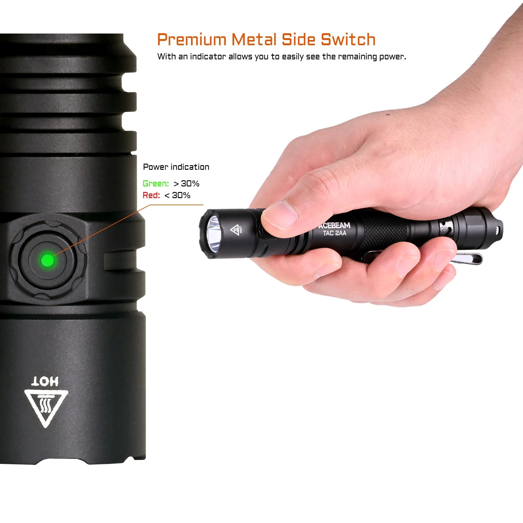 Acebeam TAC 2AA EDC Flashlight - Blue***Will ship around November 25th*** Flashlight Acebeam