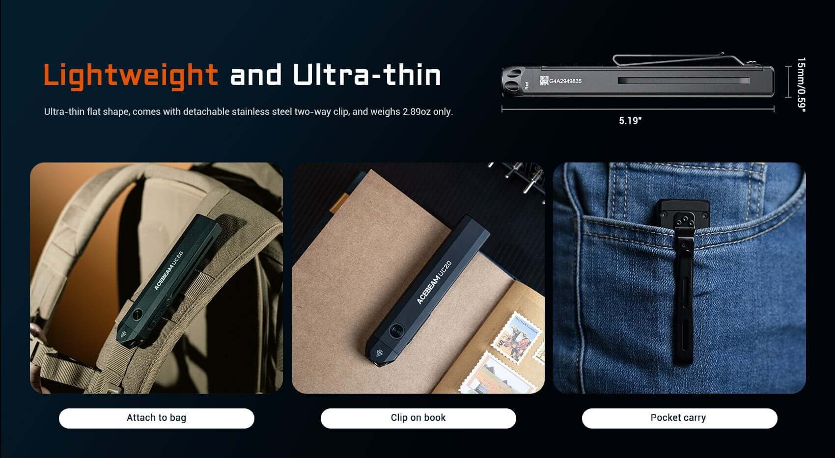 Acebeam UC20 Mini EDC Flashlight