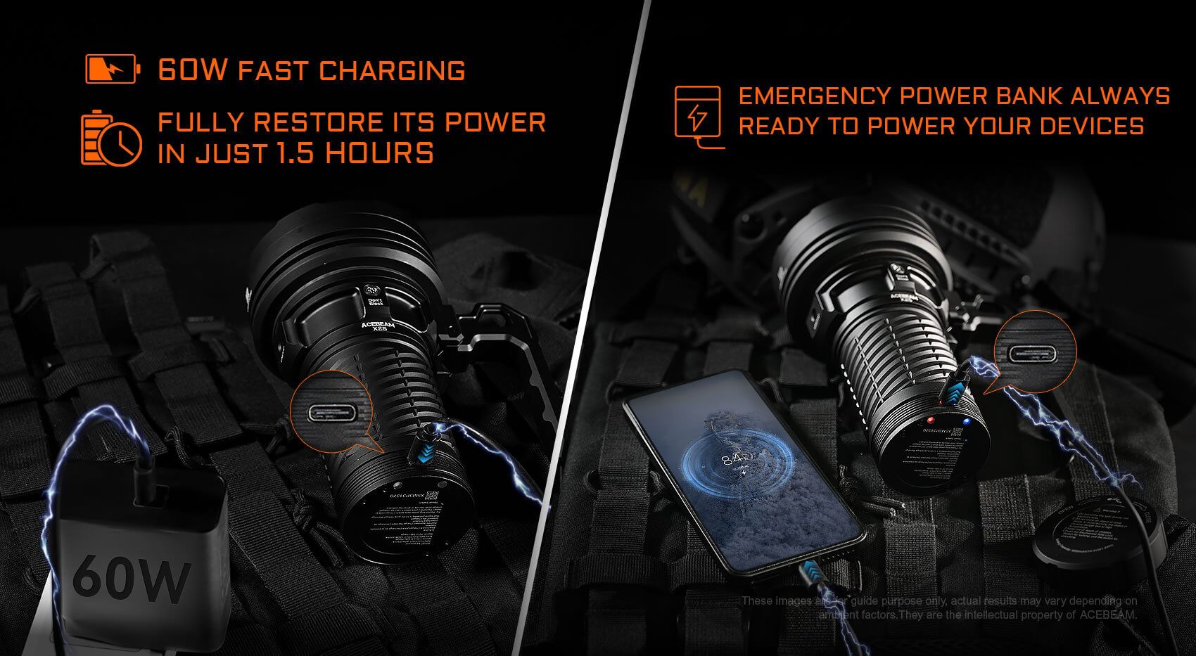 Acebeam X25 Powerful Flashlight - 22000 Lumens