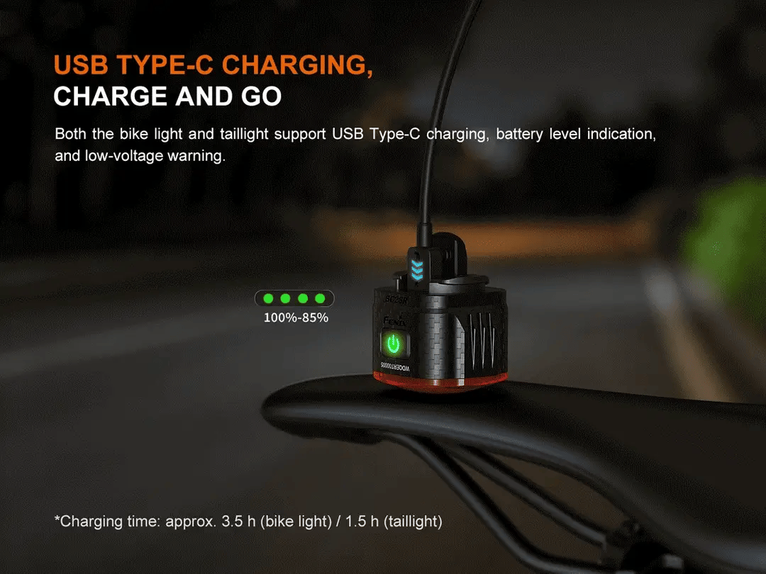 Fenix BC28R – Rechargeable Bike Light & Taillight Set with Wireless Link