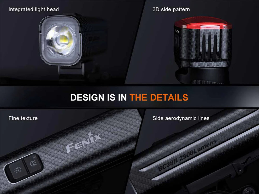 Fenix BC28R – Rechargeable Bike Light & Taillight Set with Wireless Link