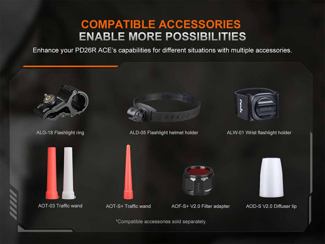 Fenix PD26R ACE Rechargeable Compact Flashlight ***Will ship around October 21th***