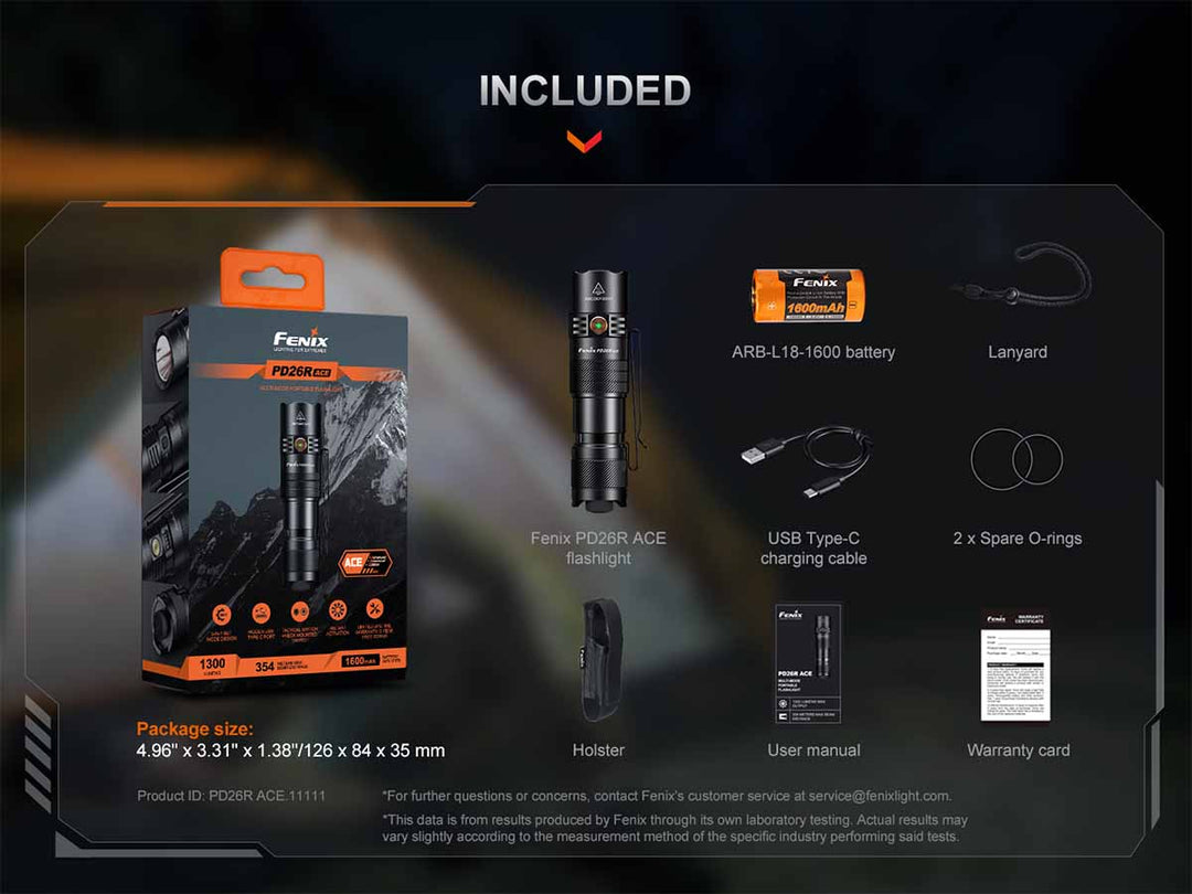 Fenix PD26R ACE Rechargeable Compact Flashlight ***Will ship around October 21th***