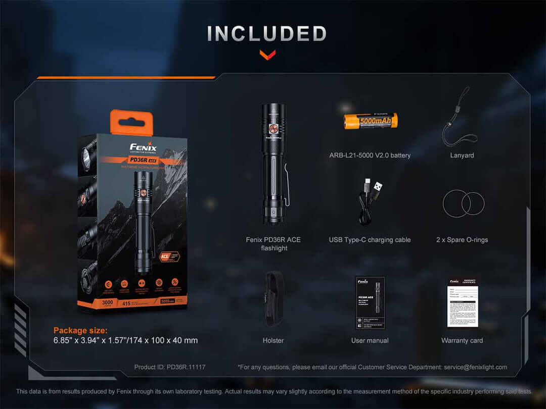 Fenix PD36R ACE Rechargeable Compact Flashlight