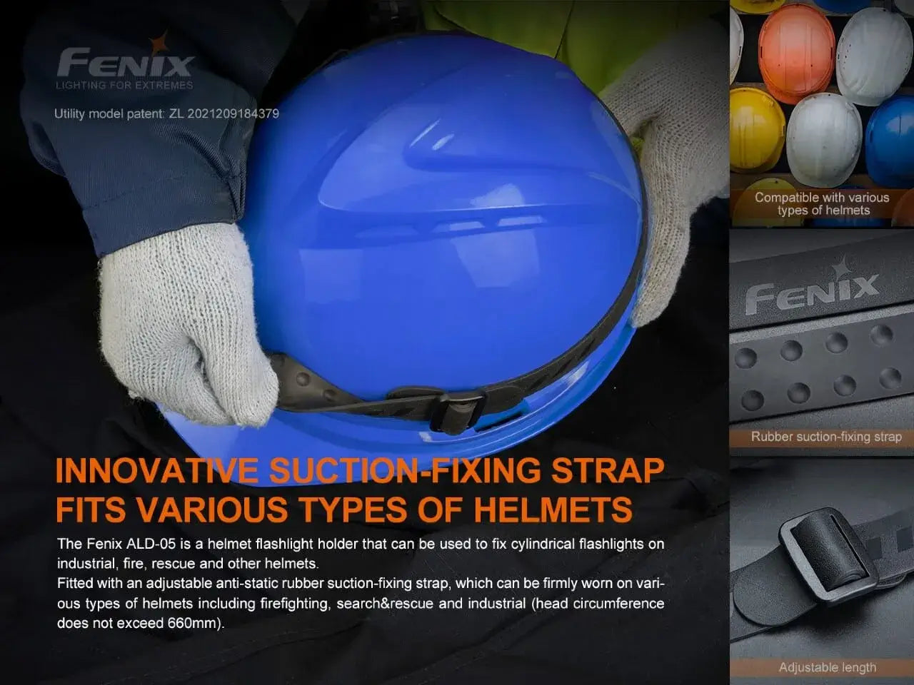 Fenix ALD-05 Helmet Flashlight Holder ***Will ship around November 29th*** Flashlight Accessories Fenix