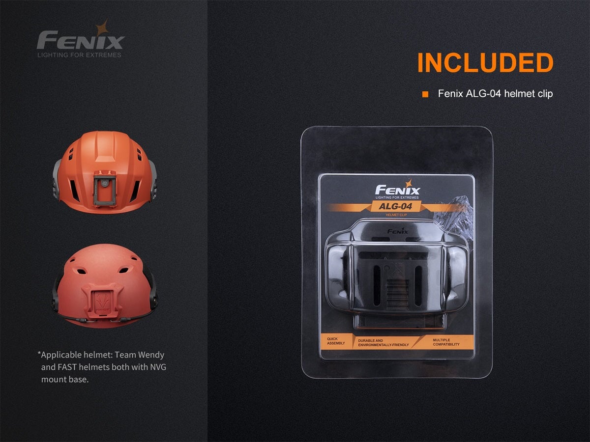 Fenix ALG-04 Helmet Clip / Mount ***Will ship around November 29th*** Headlamp Accessory Fenix