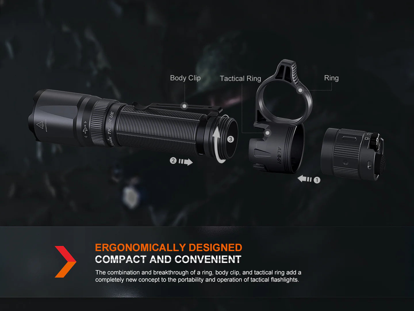 Fenix ALR-01 Tactical Flashlight Ring Flashlight Accessories Fenix