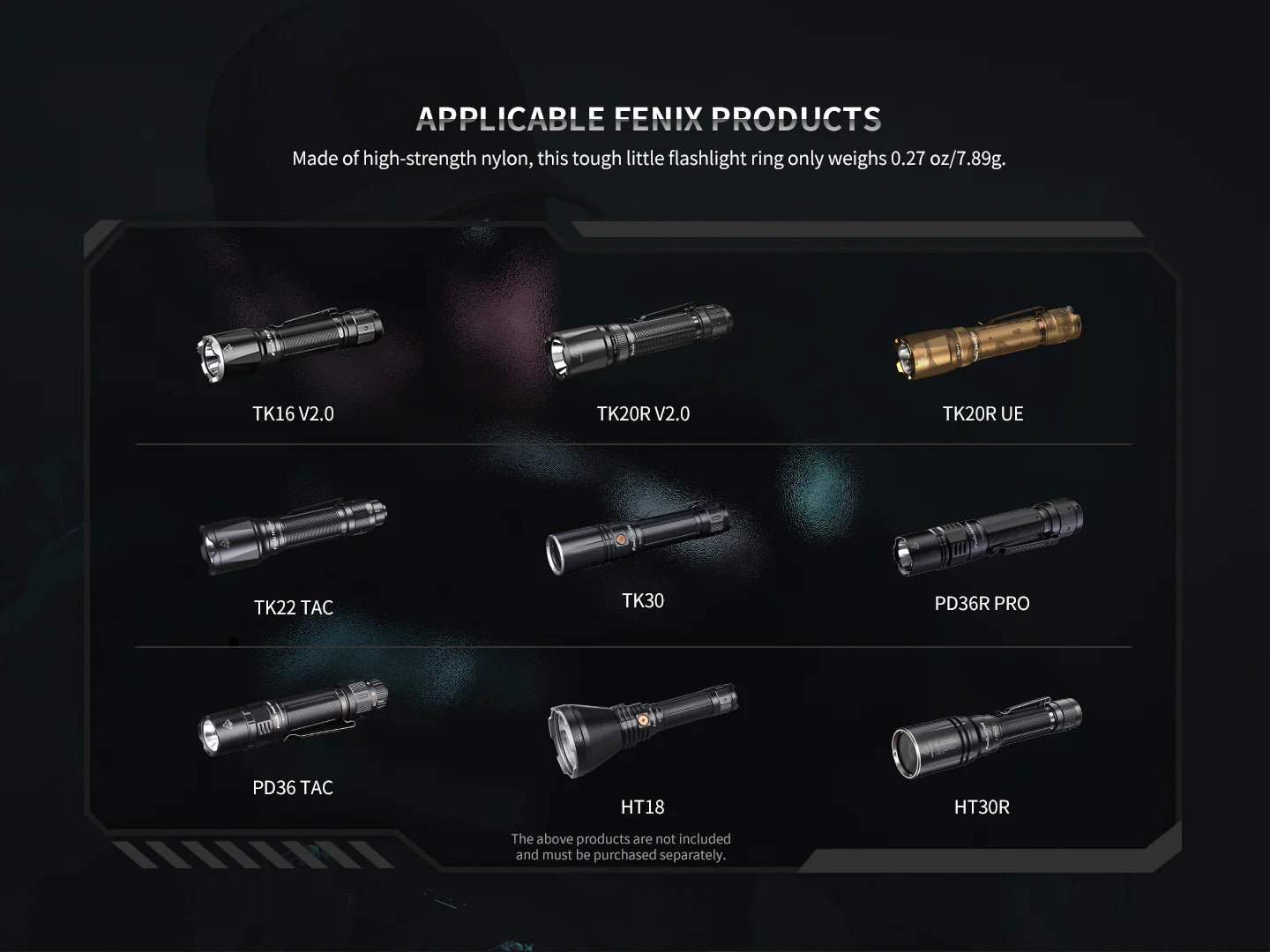 Fenix ALR-01 Tactical Flashlight Ring Flashlight Accessories Fenix
