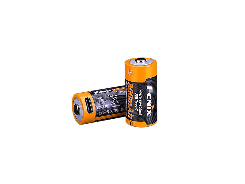 Fenix ARB-L16 800UP USB rechargeable LI-ION 16340 Battery FlashLightWorld Canada