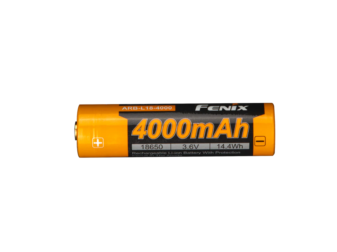 Fenix ARB-L18-4000 High-Capacity 18650 Battery - 4000mAh Rechargeable Batteries Fenix