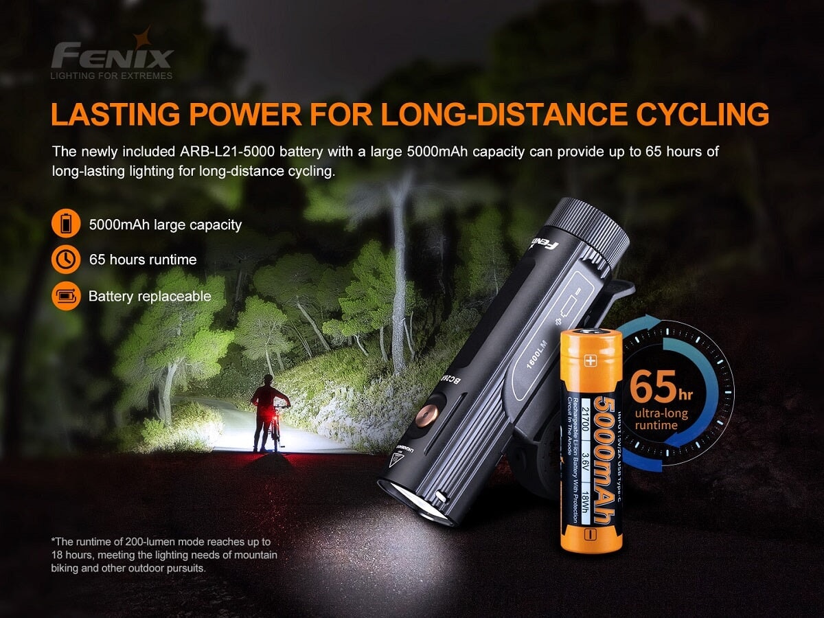 Fenix BC26R Ultra Bright Rechargeable Bicycle Light + BC05R V2.0 COMBO PACK