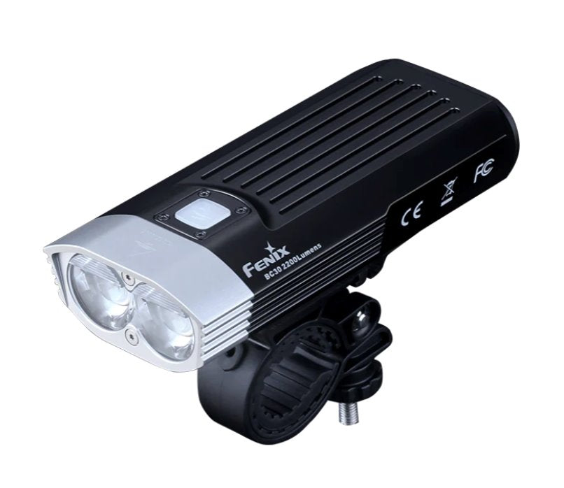 Fenix BC30 V2 rechargeable LED bike light with 2200 lumens brightness for road, mountain, and night cycling