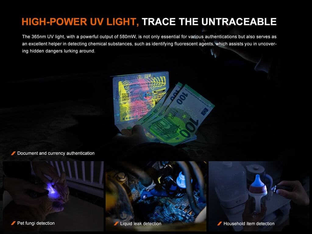 Fenix E06R - 700 lumens 3-IN-1 Keychain Flashlight - Options