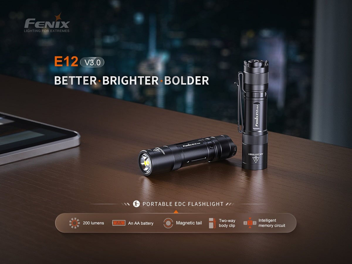 Fenix E12 V3.0 LED Portable EDC Flashlight ***Will ship around October 18th*** Flashlight Fenix