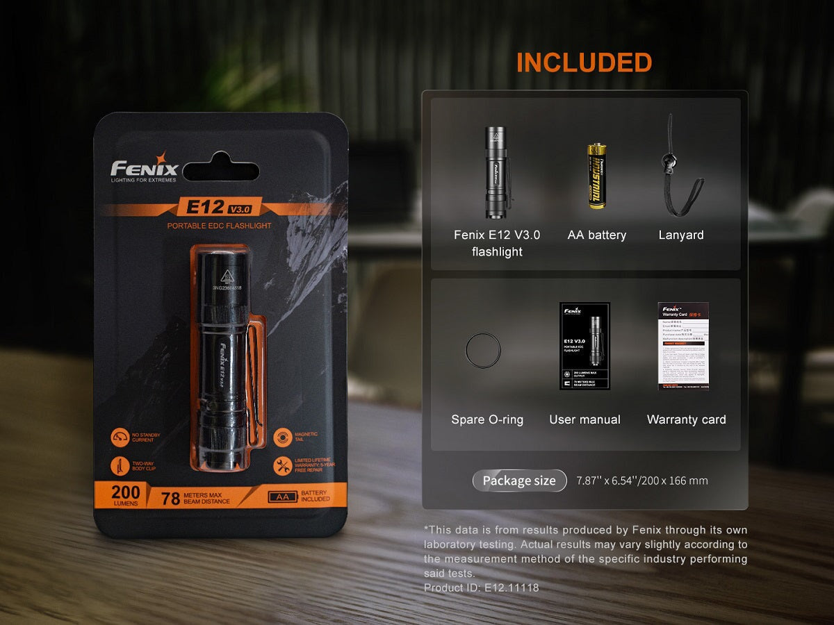 Fenix E12 V3.0 LED Portable EDC Flashlight ***Will ship around October 18th*** Flashlight Fenix