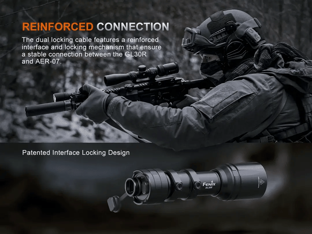 Fenix GL30R – Weapon-Mounted Tactical Flashlight with AER-07 Remote Switch ***Will ship around August 6th***