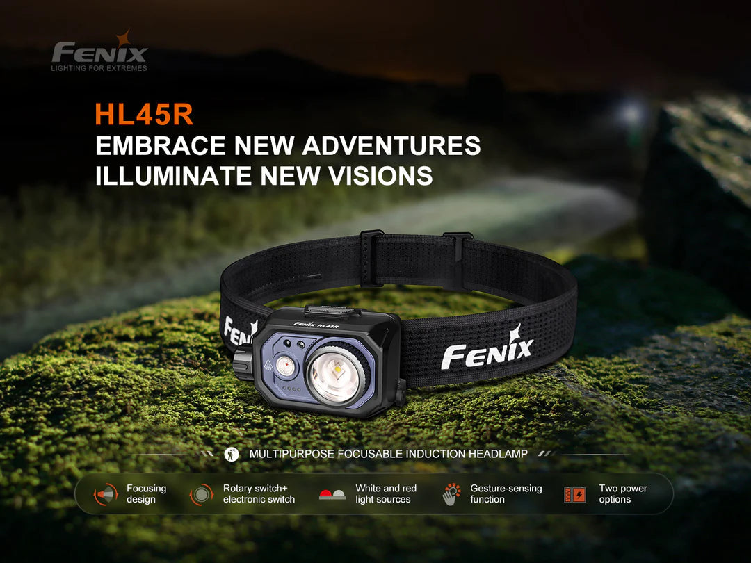 Fenix HL45R Rechargeable Focusing Gesture-Sensing Headlamp Headlamp Fenix