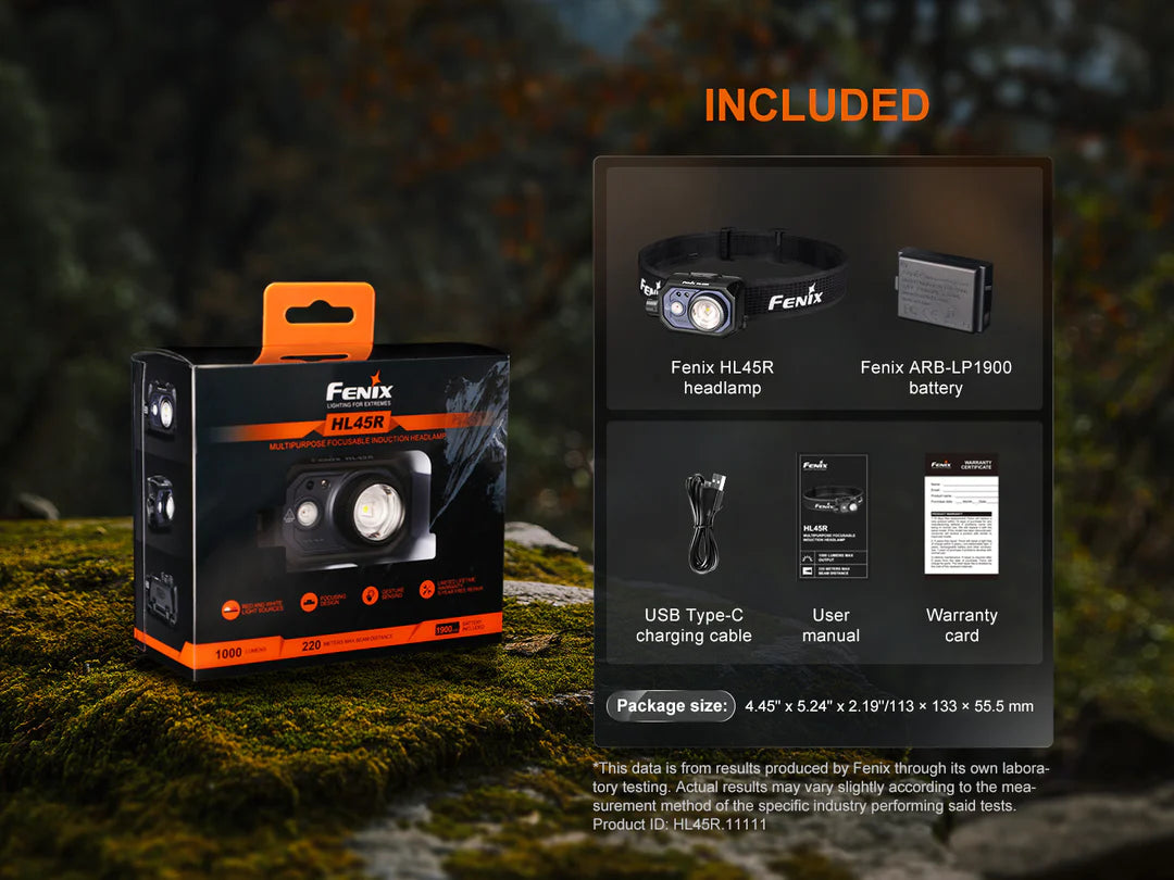 Fenix HL45R Rechargeable Focusing Gesture-Sensing Headlamp Headlamp Fenix