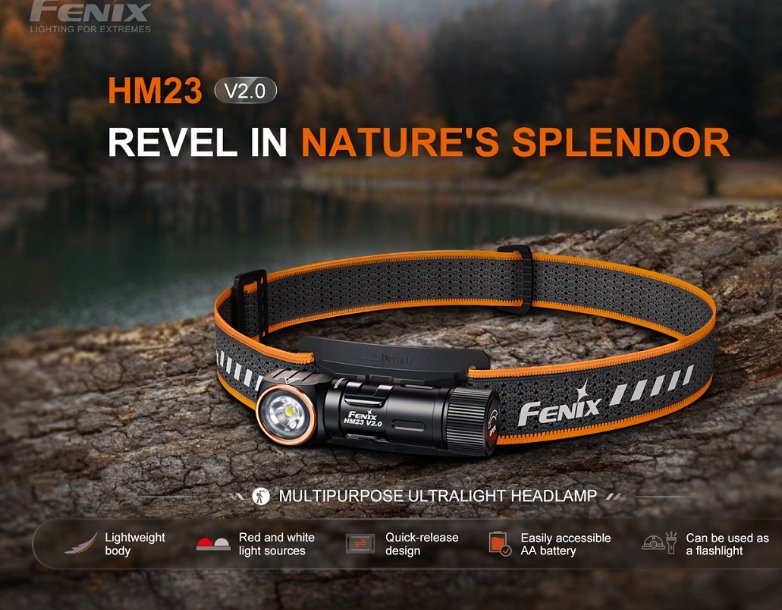 Fenix HM23 V2.0 Compact Multipurpose Headlamp Headlamp Fenix