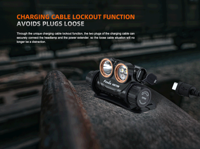 FENIX HM75R MAGNESIUM DUAL BATTERY RECHARGEABLE HEADLAMP Headlamp Fenix