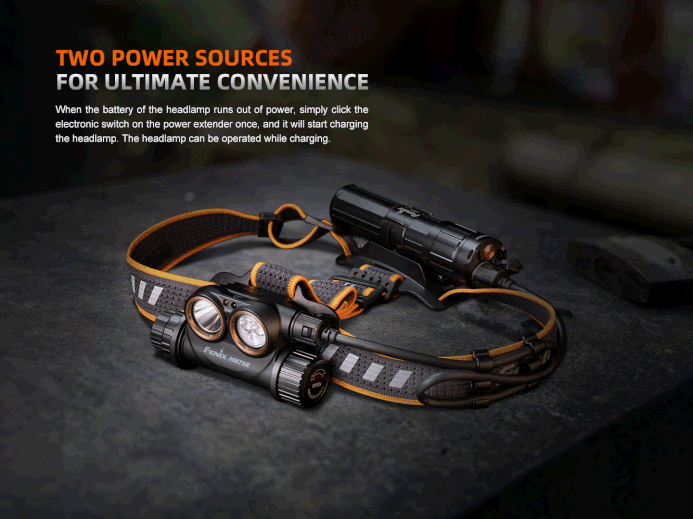 FENIX HM75R MAGNESIUM DUAL BATTERY RECHARGEABLE HEADLAMP Headlamp Fenix