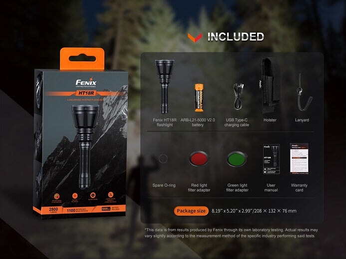 Fenix HT18R LED Long-Range Rechargeable Flashlight Flashlight Fenix