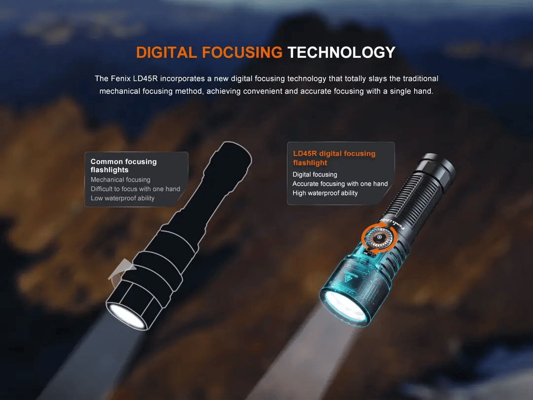 Fenix LD45R Digital Focus Rechargeable LED Flashlight Flashlight Fenix