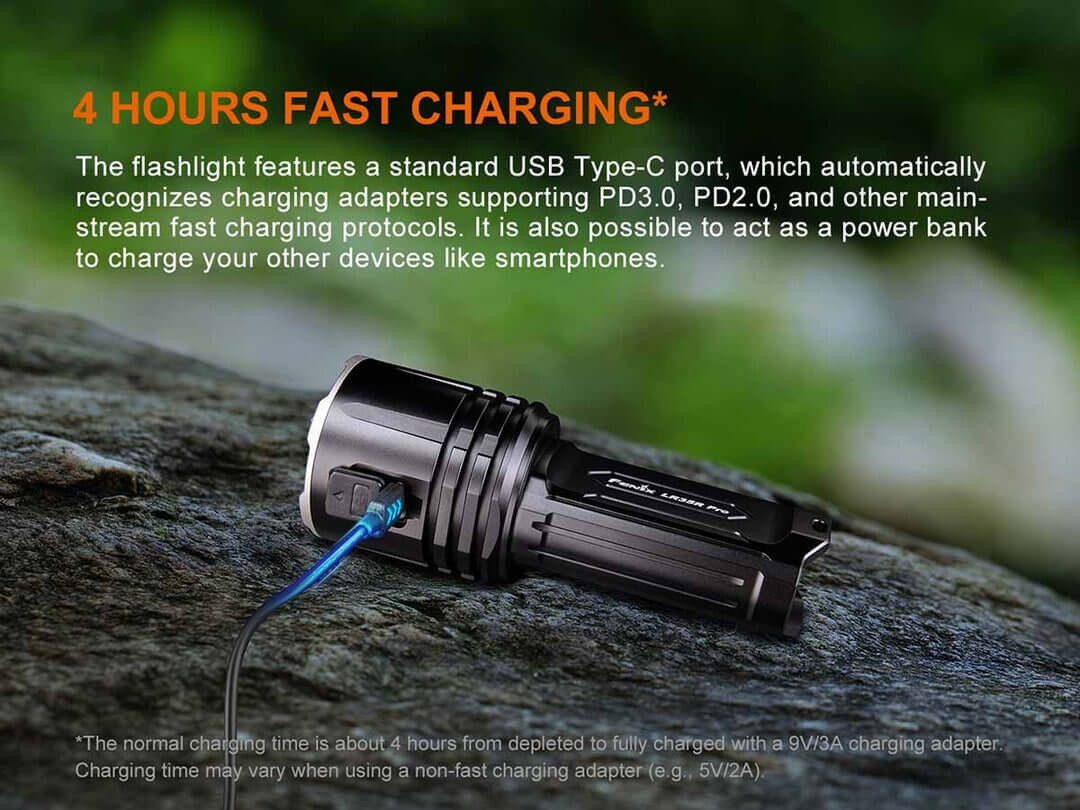 Fenix LR35R Pro 10 000 Lumen Rechargeable LED Flashlight