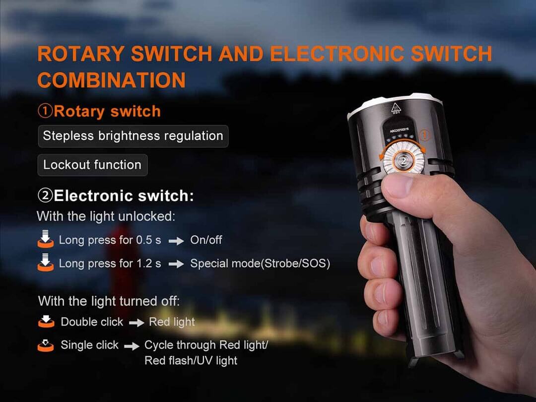 Fenix LR35R Pro 10 000 Lumen Rechargeable LED Flashlight