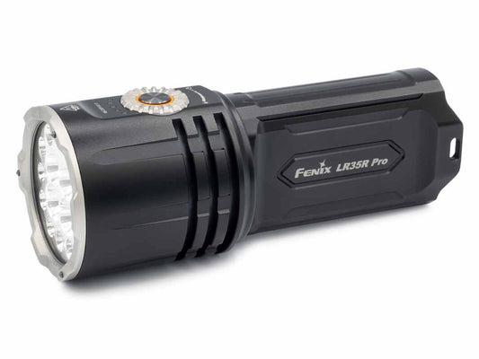 Fenix LR35R Pro rechargeable LED flashlight with 10,000 lumens brightness for tactical and outdoor applications
