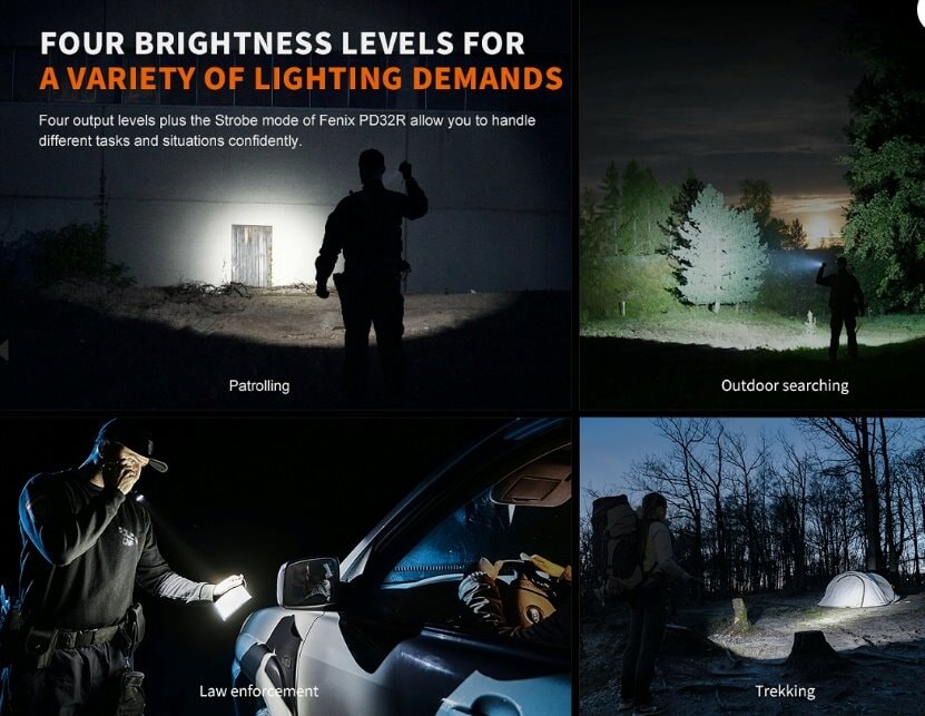 Fenix PD32R Rechargeable Tactical LED Flashlight Flashlight Fenix