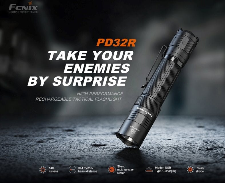 Fenix PD32R Rechargeable Tactical LED Flashlight Flashlight Fenix